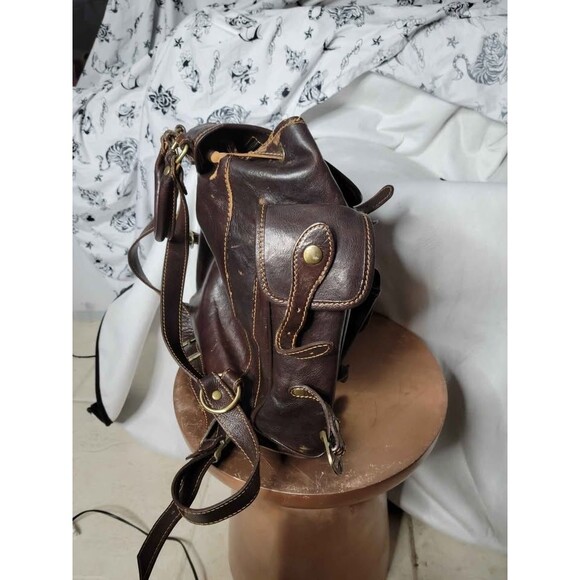 Vera Pelle Italian Brown Leather Backpack main image 5